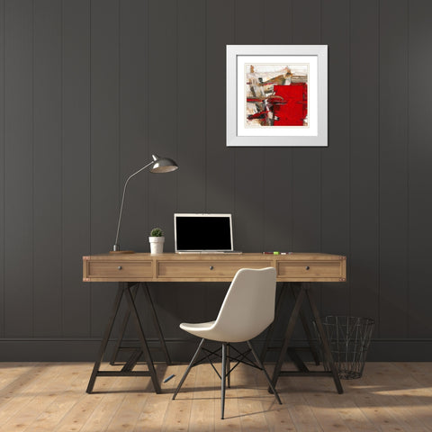 Wenn der Trieb einen Gedanken be White Modern Wood Framed Art Print with Double Matting by Mayer, Norbert