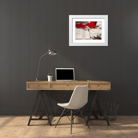 Zwei Gedanken auf dem Weg zum Tun White Modern Wood Framed Art Print with Double Matting by Mayer, Norbert