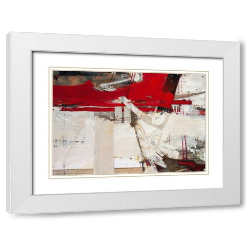 Zwei Gedanken auf dem Weg zum Tun White Modern Wood Framed Art Print with Double Matting by Mayer, Norbert