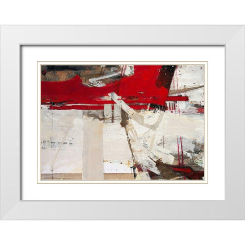 Zwei Gedanken auf dem Weg zum Tun White Modern Wood Framed Art Print with Double Matting by Mayer, Norbert
