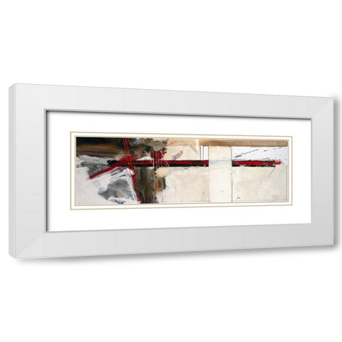 Dabei uberkam mich die Lust White Modern Wood Framed Art Print with Double Matting by Mayer, Norbert