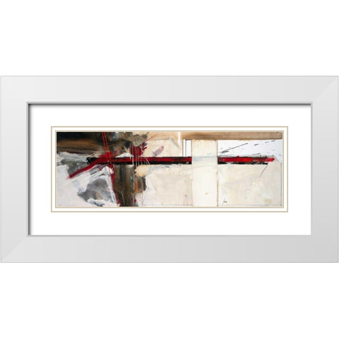 Dabei uberkam mich die Lust White Modern Wood Framed Art Print with Double Matting by Mayer, Norbert