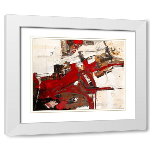 Erinnerung an die Realitat White Modern Wood Framed Art Print with Double Matting by Mayer, Norbert