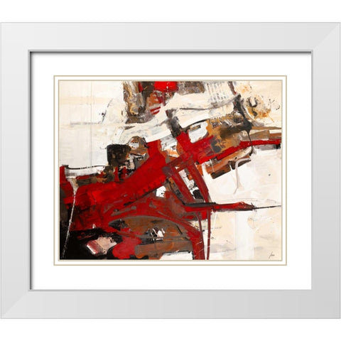 Erinnerung an die Realitat White Modern Wood Framed Art Print with Double Matting by Mayer, Norbert