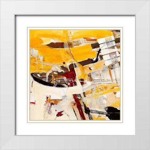 Ein konservierter Gedanke White Modern Wood Framed Art Print with Double Matting by Mayer, Norbert