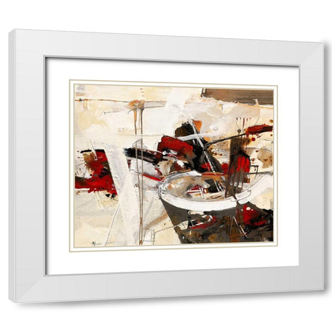 Im Fuhlen das Sein White Modern Wood Framed Art Print with Double Matting by Mayer, Norbert