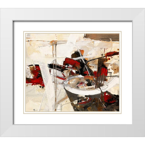 Im Fuhlen das Sein White Modern Wood Framed Art Print with Double Matting by Mayer, Norbert