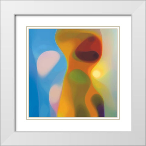 Evolution 13 White Modern Wood Framed Art Print with Double Matting by Klipp, Ortwin