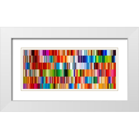 Lichtlinien 16 White Modern Wood Framed Art Print with Double Matting by Klipp, Ortwin