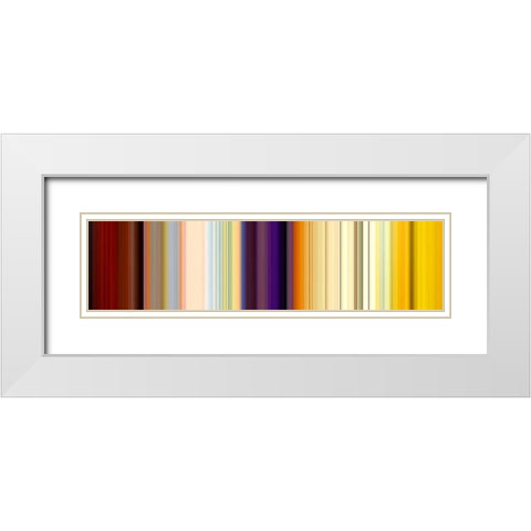Lichtlinien 639 White Modern Wood Framed Art Print with Double Matting by Klipp, Ortwin