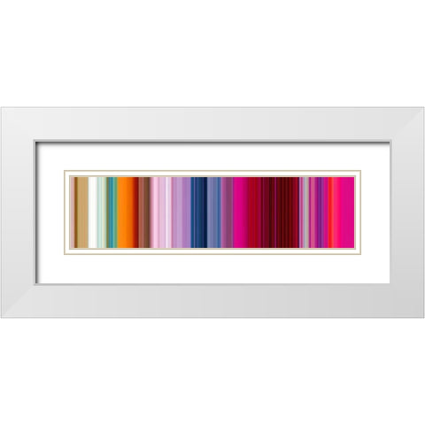 Lichtlinien 898 White Modern Wood Framed Art Print with Double Matting by Klipp, Ortwin