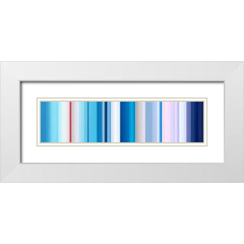Lichtlinien 884 White Modern Wood Framed Art Print with Double Matting by Klipp, Ortwin