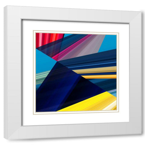 Lichtlinien 399 White Modern Wood Framed Art Print with Double Matting by Klipp, Ortwin