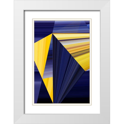 Lichtlinien 363 White Modern Wood Framed Art Print with Double Matting by Klipp, Ortwin