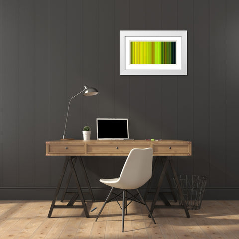 Lichtlinien 891 White Modern Wood Framed Art Print with Double Matting by Klipp, Ortwin