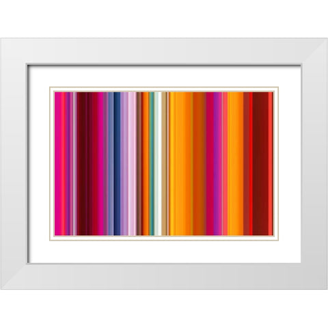 Lichtlinien 891 White Modern Wood Framed Art Print with Double Matting by Klipp, Ortwin