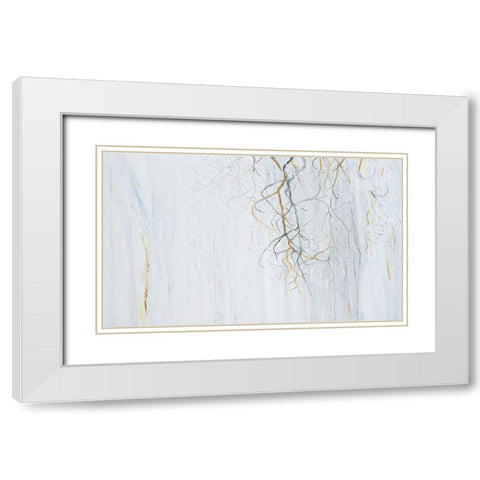 Radici 2  White Modern Wood Framed Art Print with Double Matting by Capogrosso, Pietro