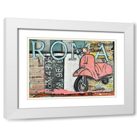 Roma II White Modern Wood Framed Art Print with Double Matting by HÃ¼ttner, Rainer