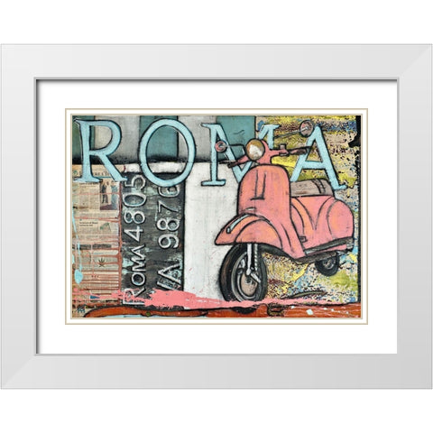 Roma II White Modern Wood Framed Art Print with Double Matting by HÃ¼ttner, Rainer