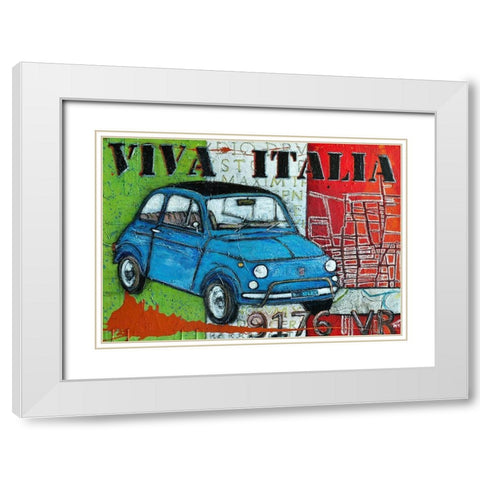 Viva Italia White Modern Wood Framed Art Print with Double Matting by HÃ¼ttner, Rainer