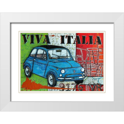 Viva Italia White Modern Wood Framed Art Print with Double Matting by HÃ¼ttner, Rainer