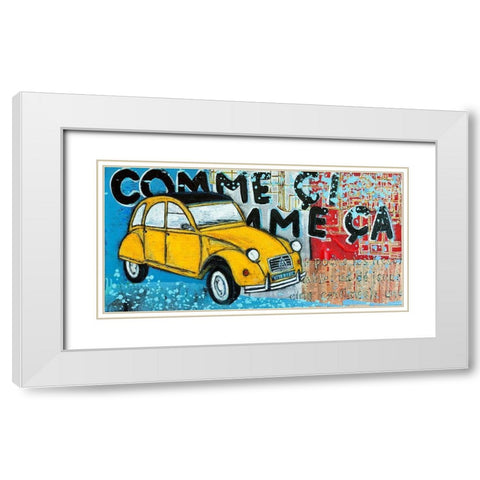 Comme ci comme ca White Modern Wood Framed Art Print with Double Matting by HÃ¼ttner, Rainer