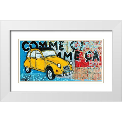 Comme ci comme ca White Modern Wood Framed Art Print with Double Matting by HÃ¼ttner, Rainer