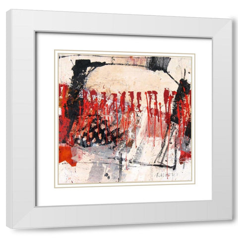 Pulsierend White Modern Wood Framed Art Print with Double Matting by Suess, Robert