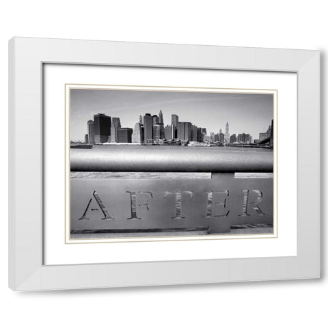 After White Modern Wood Framed Art Print with Double Matting by Reis, Thomas