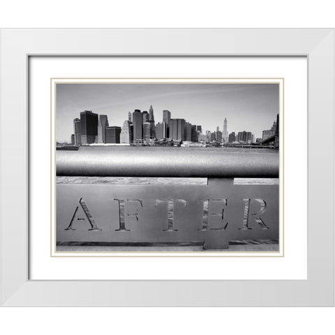 After White Modern Wood Framed Art Print with Double Matting by Reis, Thomas
