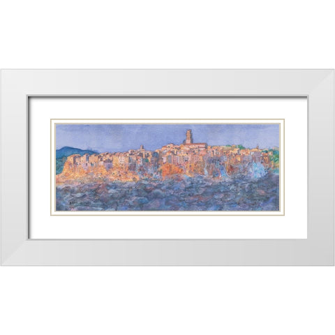 Pitigliano White Modern Wood Framed Art Print with Double Matting by Westphal, Ralf