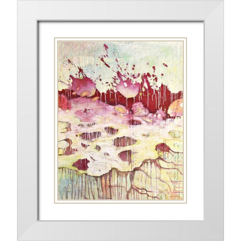 An die OberflÃ¤che White Modern Wood Framed Art Print with Double Matting by Endress, Sabine