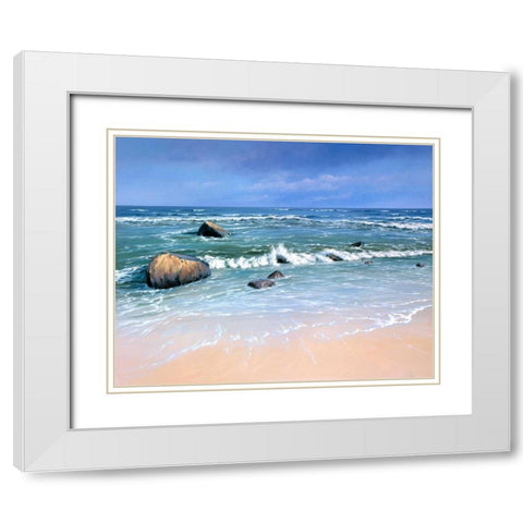 Rugen, Ostsee White Modern Wood Framed Art Print with Double Matting by Schneider, Sigur