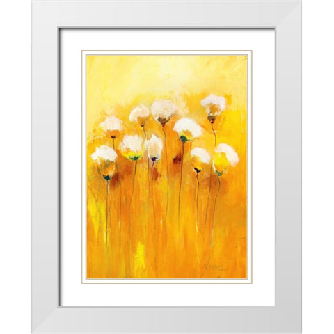 Summerfields II White Modern Wood Framed Art Print with Double Matting by Strunk, Anne L.