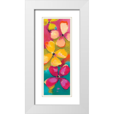 Melody II White Modern Wood Framed Art Print with Double Matting by Strunk, Anne L.