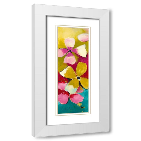 Melody I White Modern Wood Framed Art Print with Double Matting by Strunk, Anne L.
