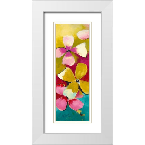 Melody I White Modern Wood Framed Art Print with Double Matting by Strunk, Anne L.