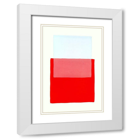 Color Code 1 White Modern Wood Framed Art Print with Double Matting by Maier, Werner