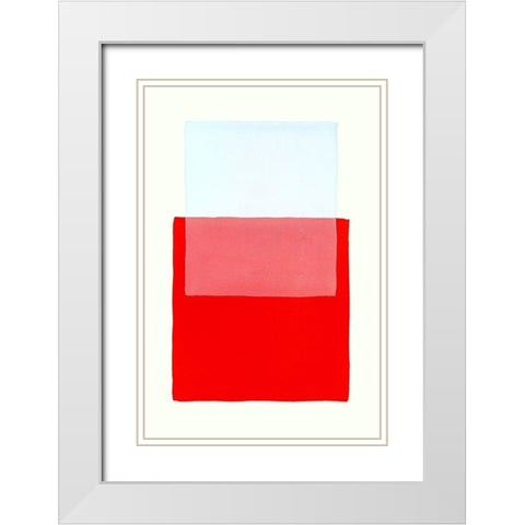 Color Code 1 White Modern Wood Framed Art Print with Double Matting by Maier, Werner