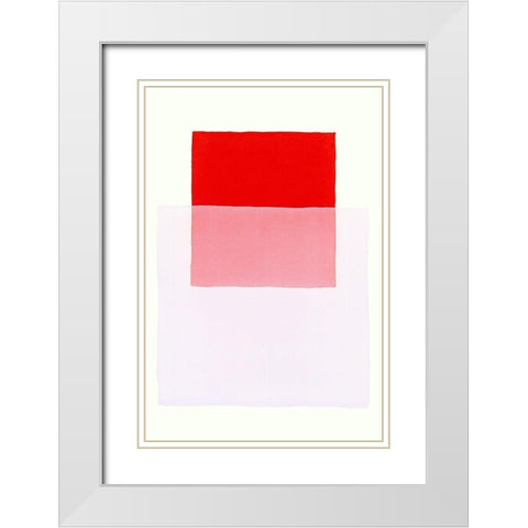 Color Code 2 White Modern Wood Framed Art Print with Double Matting by Maier, Werner
