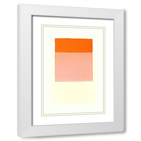 Color Code 3 White Modern Wood Framed Art Print with Double Matting by Maier, Werner