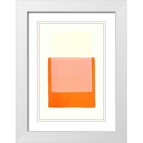Color Code 4 White Modern Wood Framed Art Print with Double Matting by Maier, Werner
