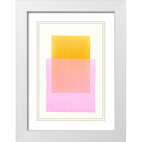 Color Code 5 White Modern Wood Framed Art Print with Double Matting by Maier, Werner
