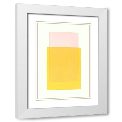 Color Code 6 White Modern Wood Framed Art Print with Double Matting by Maier, Werner