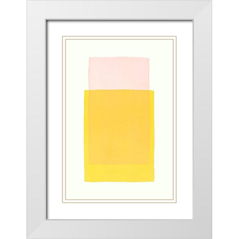 Color Code 6 White Modern Wood Framed Art Print with Double Matting by Maier, Werner