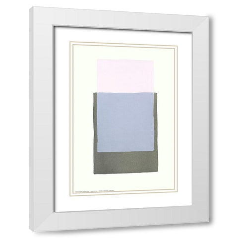 Color Code 8 White Modern Wood Framed Art Print with Double Matting by Maier, Werner