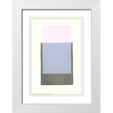Color Code 8 White Modern Wood Framed Art Print with Double Matting by Maier, Werner