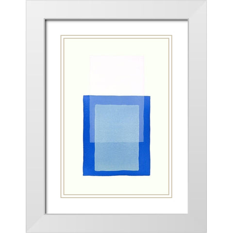 Color Code 9 White Modern Wood Framed Art Print with Double Matting by Maier, Werner