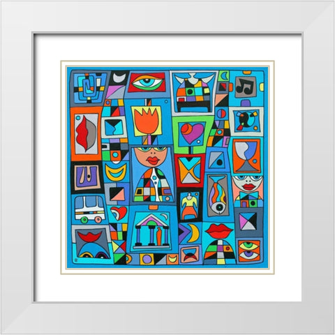 Holiday White Modern Wood Framed Art Print with Double Matting by Safronow, Wlad