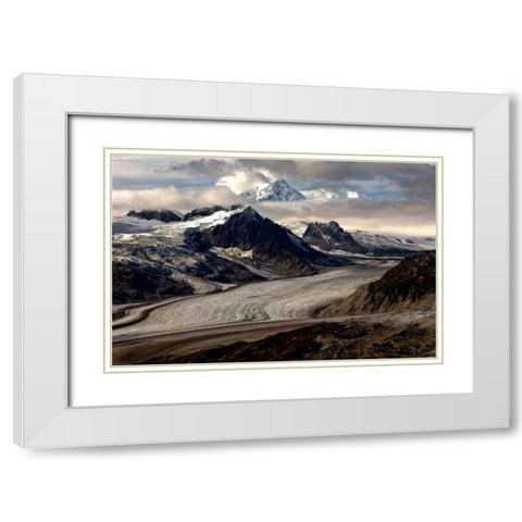 Barrett Glacier White Modern Wood Framed Art Print with Double Matting by Stalowy, John